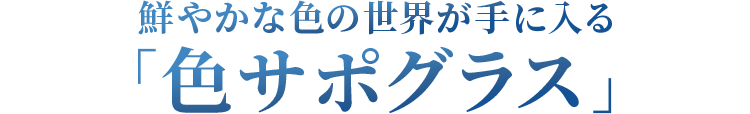 鮮やかな色の世界が手に入る 色サポグラス